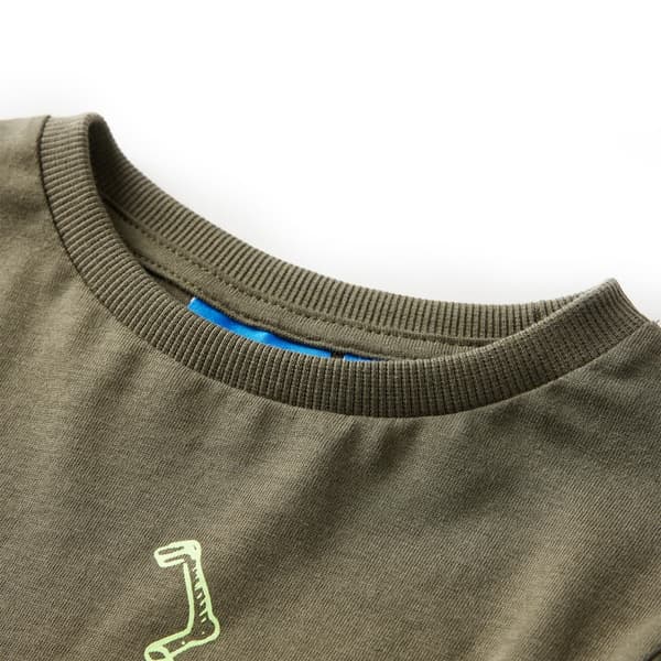 Barn långärmad t-shirt, khaki, 104