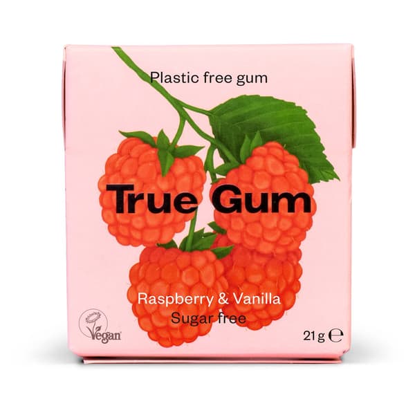 TRUE GUM | Purukumi | VAADELMA-VANILJA | 21 g