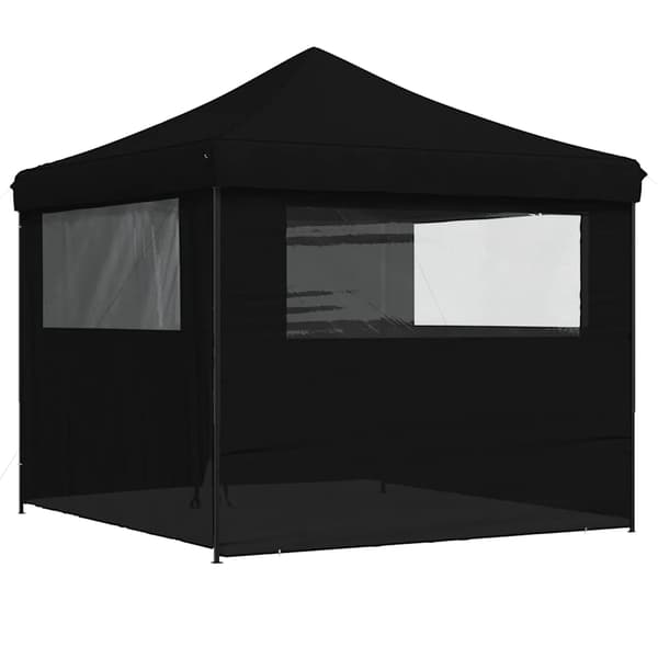 vidaXL 4-vægs pop-up festtelt sort