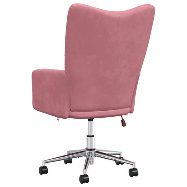 vidaXL Fåtölj, rosa, klädd i sammet