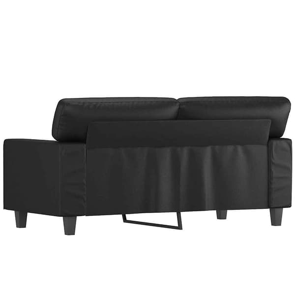 vidaXL 2-personers sofa, sort, 120 cm, kunstlæder