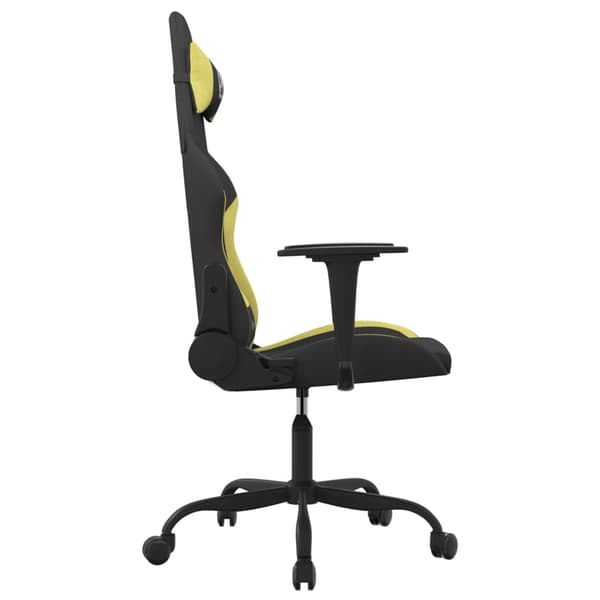 vidaXL gamingstol, sort og lysegrøn, stof