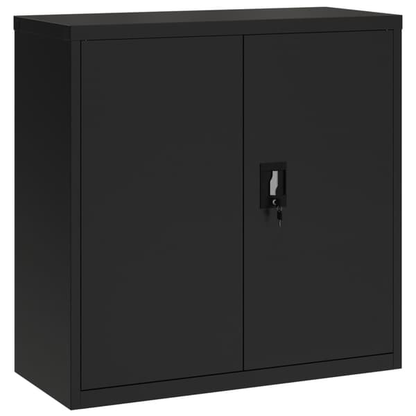 vidaXL arkivskab sort 90x40x90 cm stål