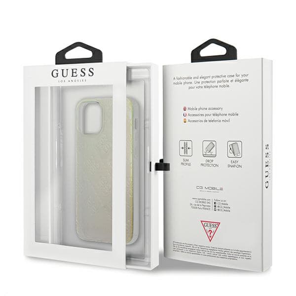 Guess 4G 3D Pattern Collection-skal till iPhone 12 mini, opal/iriserande