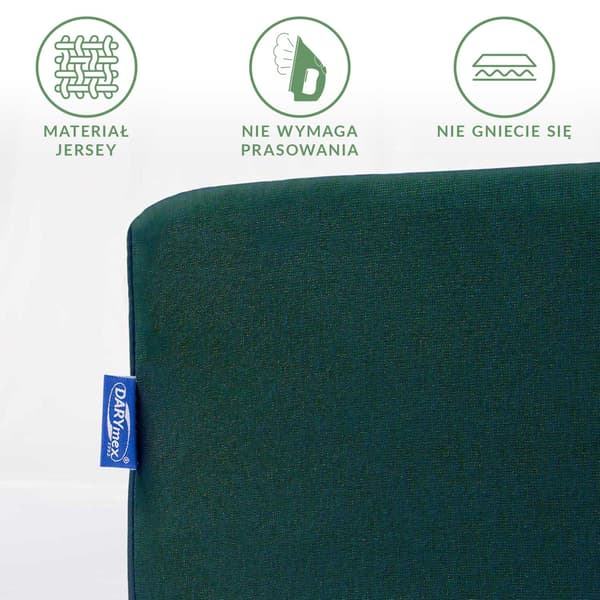 Stræklagen 90x200 elastisk JERSEY 100% BOMULD mørkegrøn