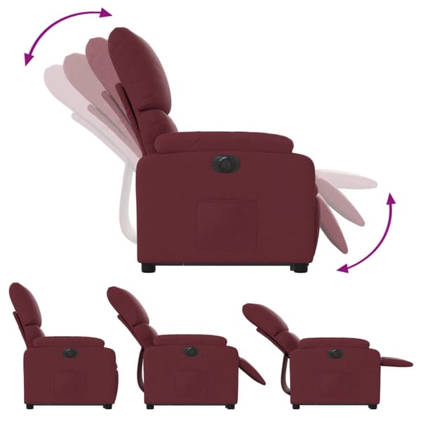 vidaXL Elektrisk lyftbar massagefåtölj röd