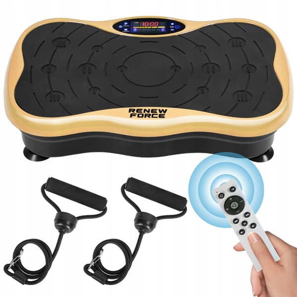 Riborn 200W vibrationstræningsplatform med massageapparat