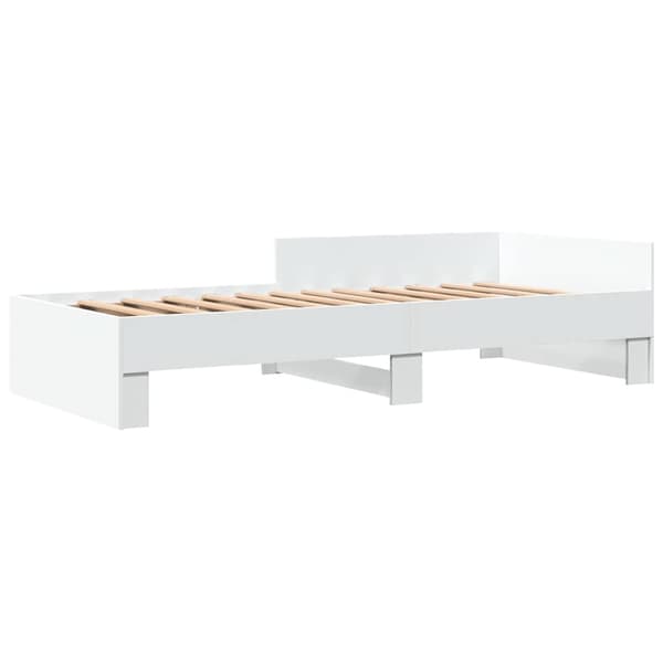 vidaXL Sängram vit 90x190 cm träbaserat material