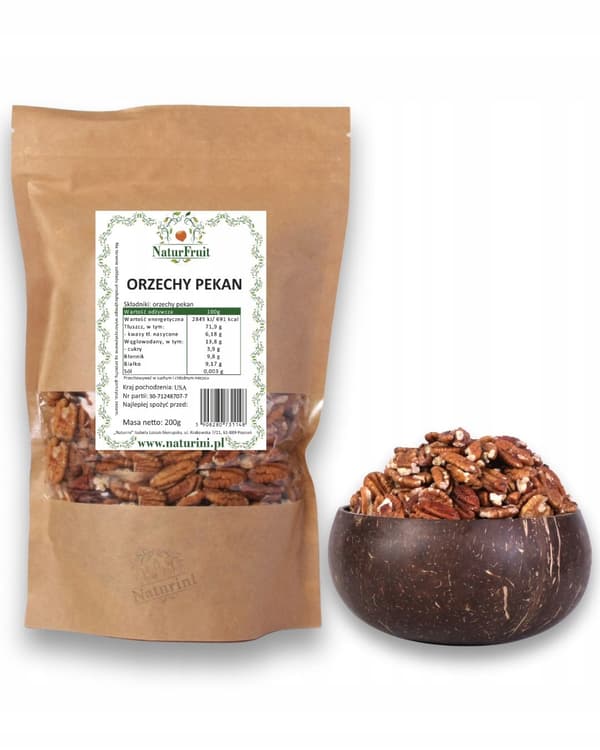 SUPERKVALITETSPEKANNÖTTER Pecan 500g Naturini