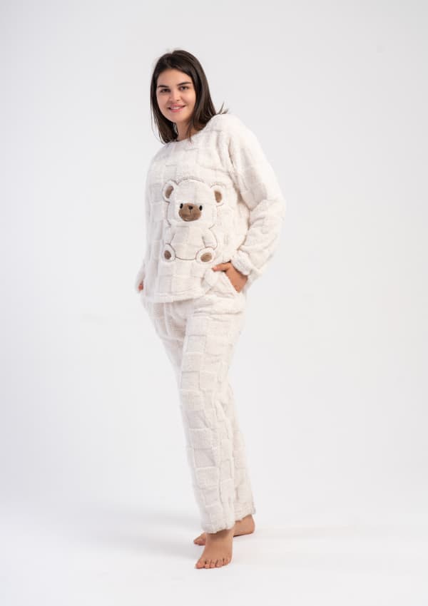 Dame Blød Pyjamas M Vienetta Dejlig Varm Blød Fluffy Til Vinteren