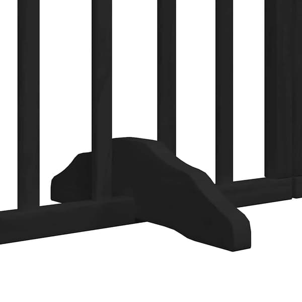 vidaXL foldbar hundegitter med dør 9 paneler sort 450 cm