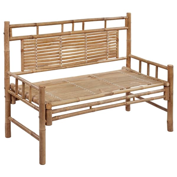 vidaXL Puutarhapenkki tyynyllä 120 cm bambu