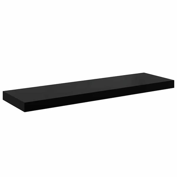 vidaXL vægreol højglans sort 80x23,5x3,8 cm MDF