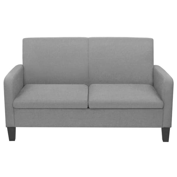 vidaXL 2-sitssoffa ljusgrå 135 x 65 x 76 cm