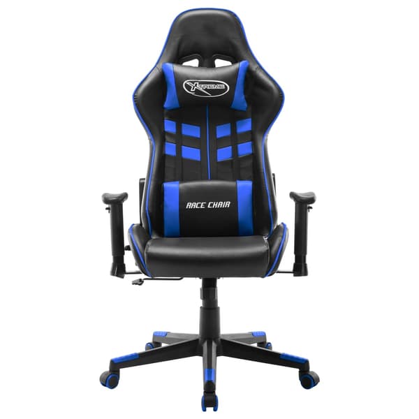 vidaXL gamingstol, sort og blå, kunstlæder