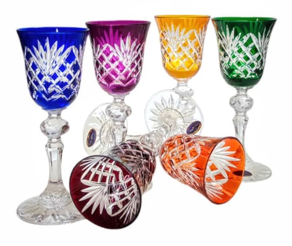 Färgglada kristalllikörglas 60 ml Ananas