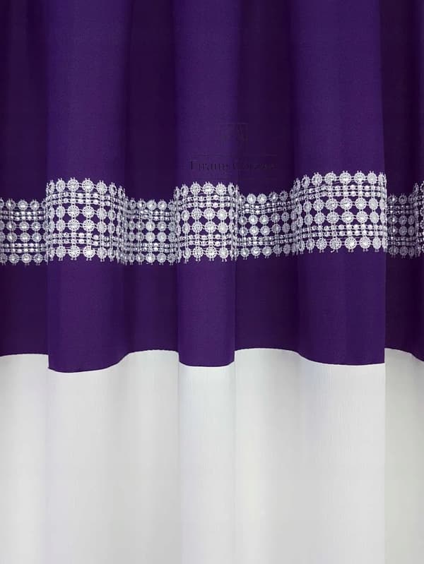 Valmiit verhot teipillä - violetti 2 kpl