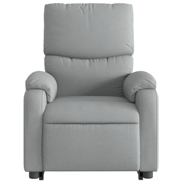 vidaXL Lyftbar massagefåtölj ljusgrå tyg