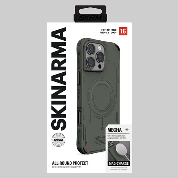 Skinarma Mecha MagSafe Cover til iPhone 16 Pro Olive