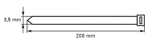 Nippuside Nippuside 3,5x200mm Läpinäkyvä 25 kpl