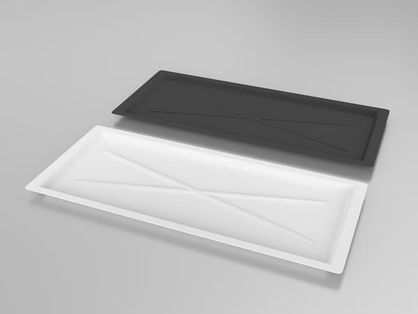 TORKTUMBÄCK 55 550X240 VIT -METALLRIK
