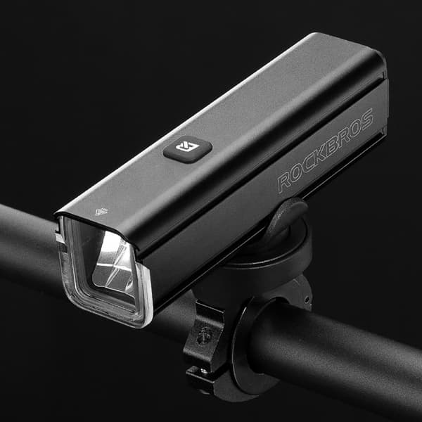 1000 lm cykelforlygte med USB-C - USB-A kabel - sort
