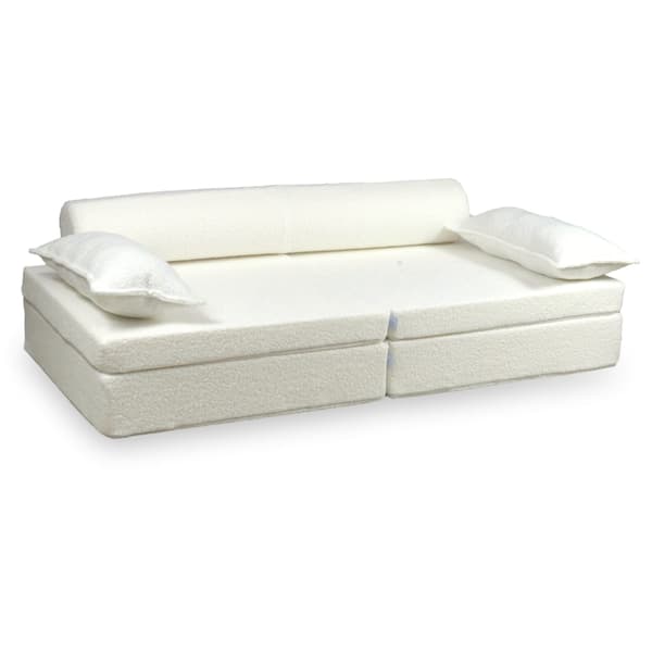 Montessori Premium Bouclé Legesofa Hvid