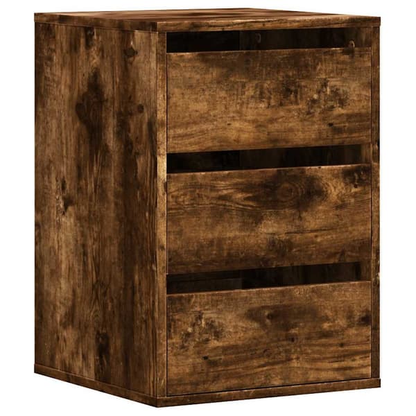 vidaXL kommode, røget eg, 40x41x58 cm, træbaseret materiale