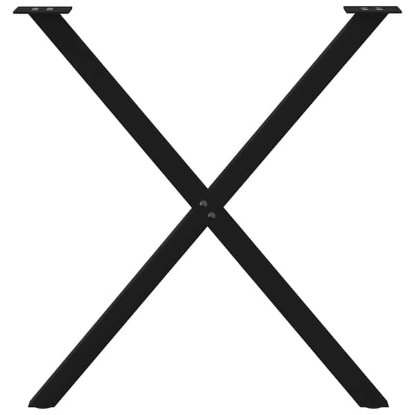 vidaXL spisebordsben, 2 stk., sort, 80x(72-73) cm, stål