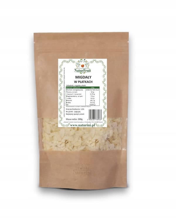 MANDELFLAK, mandelflager 500g NATURLIG