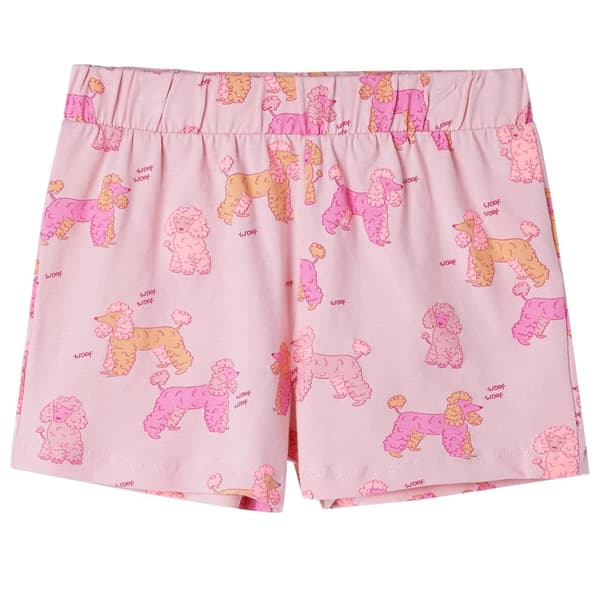 Barnpyjamas med kort ärm, ljusrosa, 104