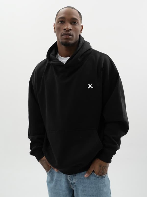 Point X Vice Herre Sort Oversized Hættetrøje XXL