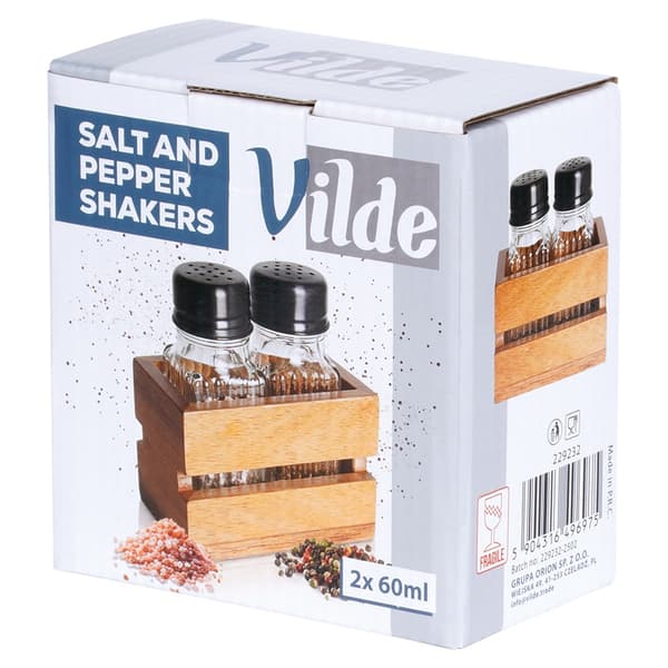 Salt- og peberkar med stativ 3 stk.