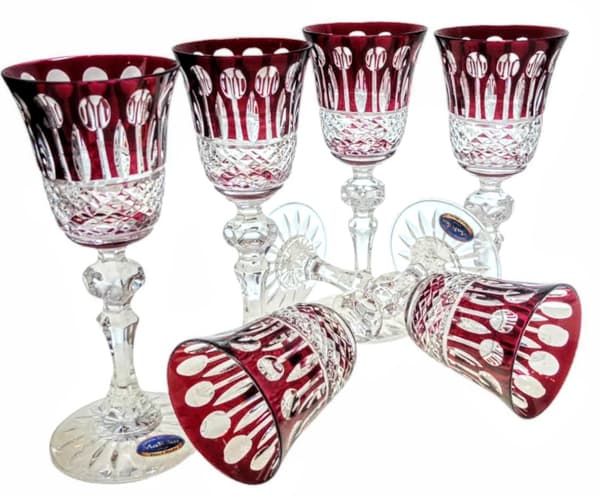 Ruby Crystal Likørglas 60 ml Franske