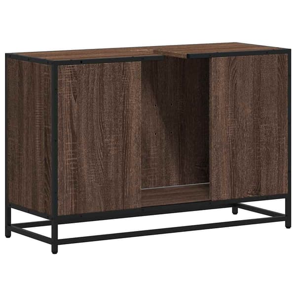 vidaXL håndvaskskab brun eg 90x33x60 cm