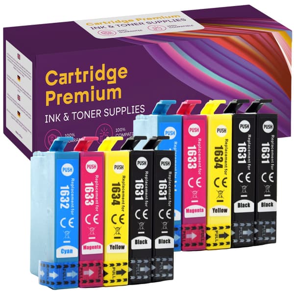 10x blækpatroner til Epson GP-E1636CMYKK x2