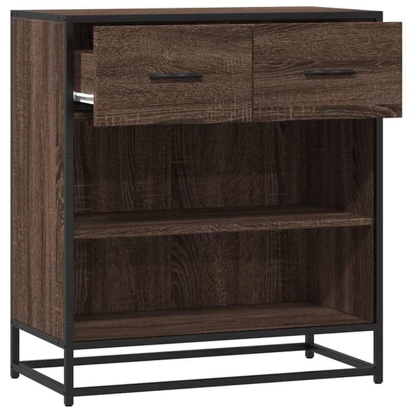 vidaXL kommode, brun eg, 68x35x76 cm, træbaseret materiale