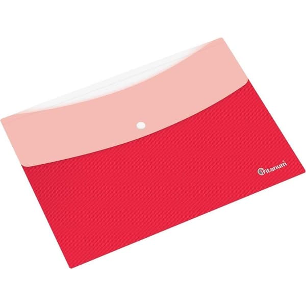 PP A4 kuvertmappe, rød og hvid
