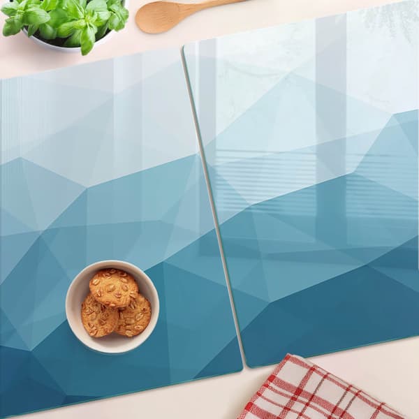 Dekorative glasplader til servering af snacks Abstraktion 2x40x52 cm