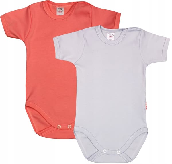 KR bodysuit slät 2-PACK askrosa storlek 104 klekle