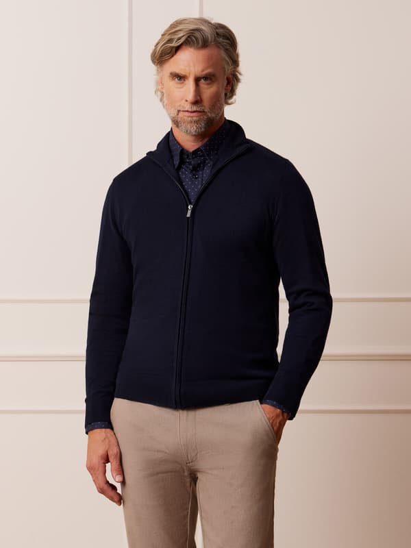 MARINEBLÅ CARROG CARDIGAN M