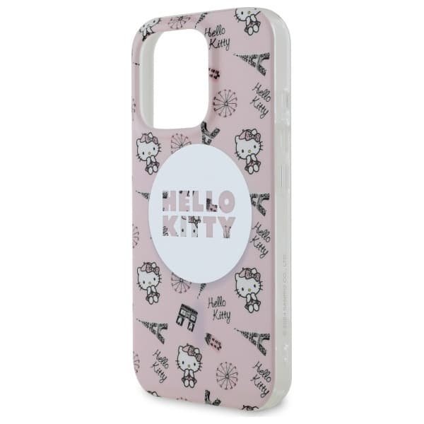 Hello Kitty IML All Over Paris Magsafe-etui til iPhone 16 Pro Max, lyserød