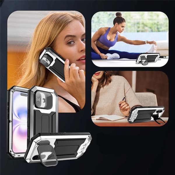 Pansret cover til iPhone 17, R-JUST, sølv