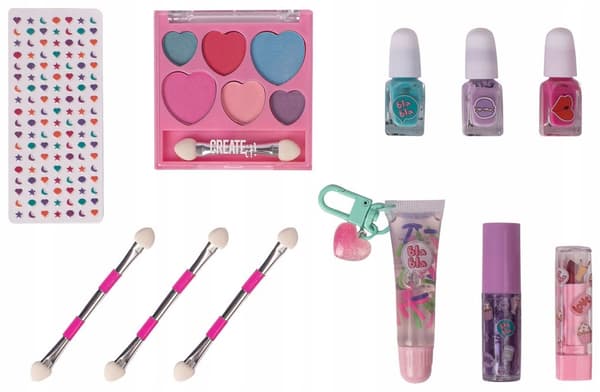Create It! Makeup-sæt + 11-delt kosmetikpung 6+