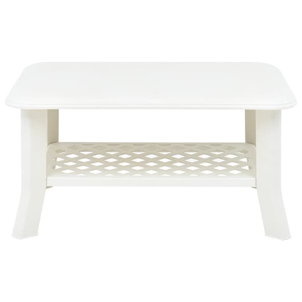 vidaXL Soffbord, Vitt, 90x60x46 cm, Plast