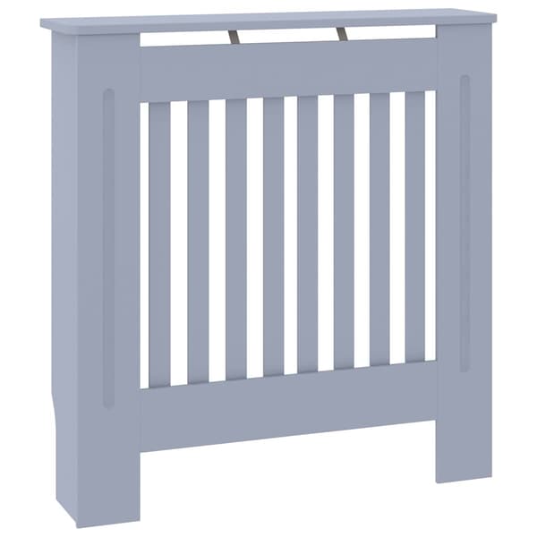 vidaXL radiatordæksel, MDF, grå, 78 cm