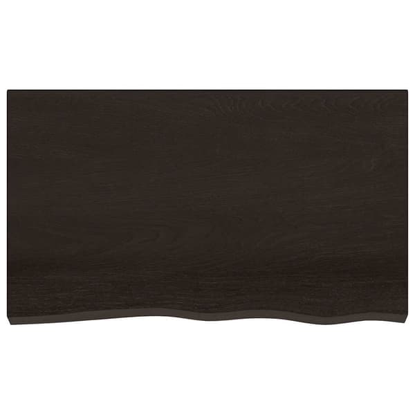 vidaXL bordplade mørkegrå 100x60x6 cm massivt egetræ