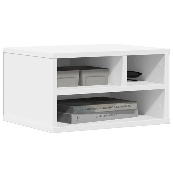 vidaXL printerstativ hvid 40x32x22,5 cm