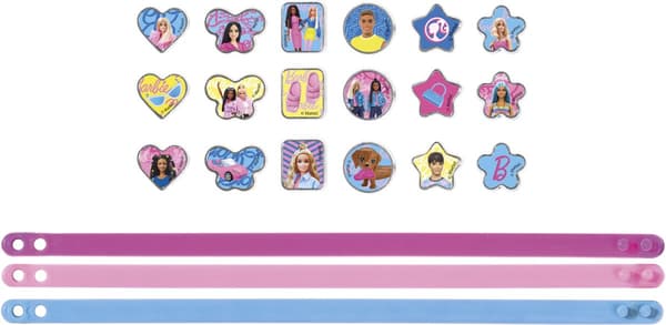 BARBIE 3 ARMBÅND OG 18 CHARMS