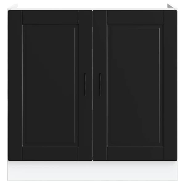 vidaXL håndvaskskab Porto sort 80x46x81,5 cm